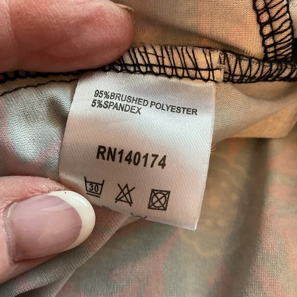 R&B Multi Color 3/4 Sleeve Boho Floral Resort Artsy Pockets Tunic Dress XL - Picture 6 of 8